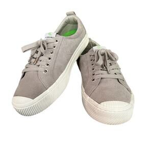 Cariuma OCA Low Cloud Tie Sneaker Womens 10.5 Mens 9 Grey Suede Street Kicks